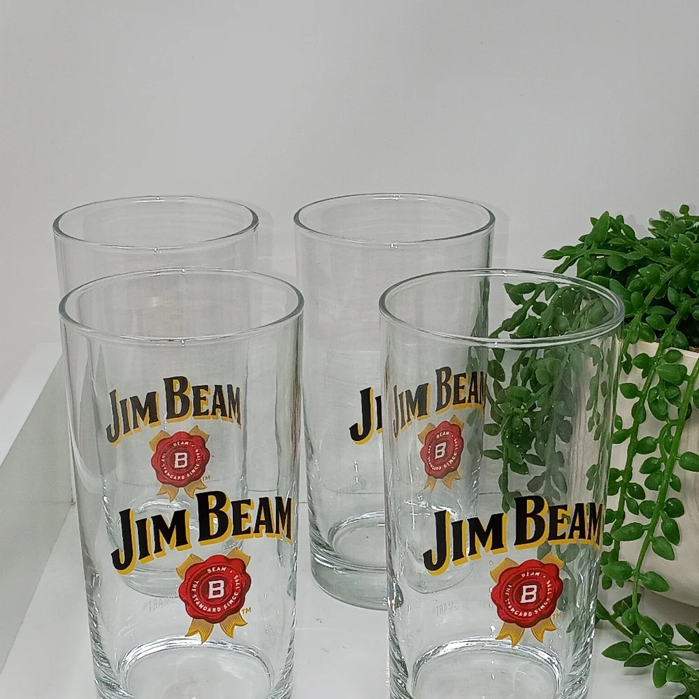 Set Of 4 Jim Beam Drinking Glasses